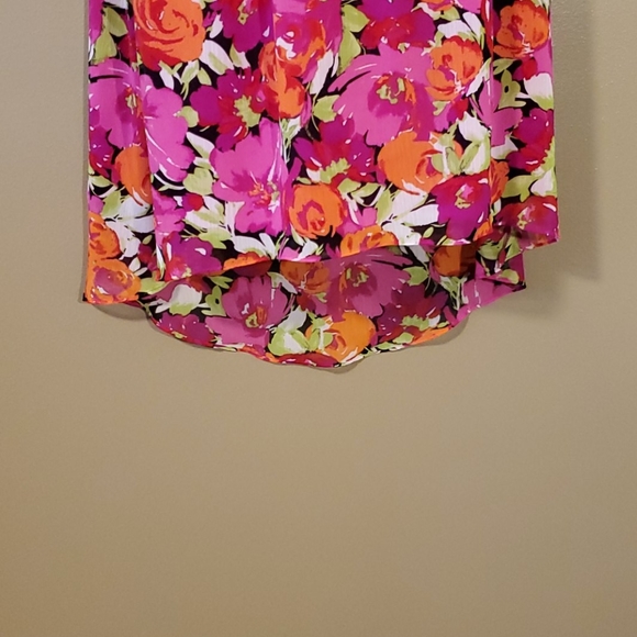 Sleeveless high-low red and pink dress - Picture 2 of 8